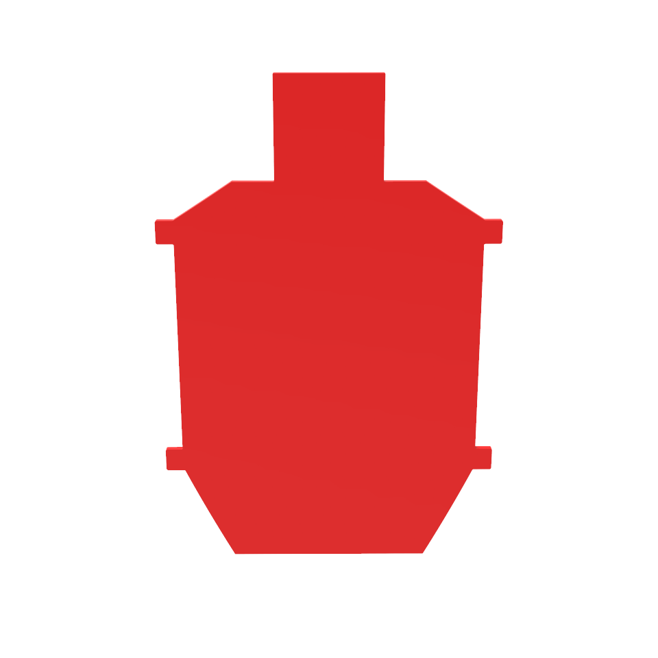 PolyStrike Silhouette USPSA Competition Target Smooth Finish (PS-SILUSPSASM-01)